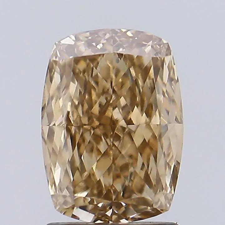 2.07ct Cushion modified Lab Grown Diamond (Colour Fancy Light Brown, Clarity VS2, IGI Certified)