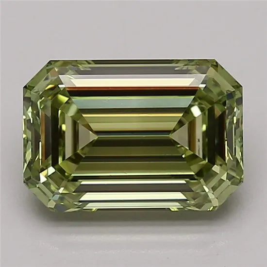 2.07ct Emerald Lab Grown Diamond (Colour Fancy Intense Yellowish Green, Clarity IF, Cut VG, IGI Certified)