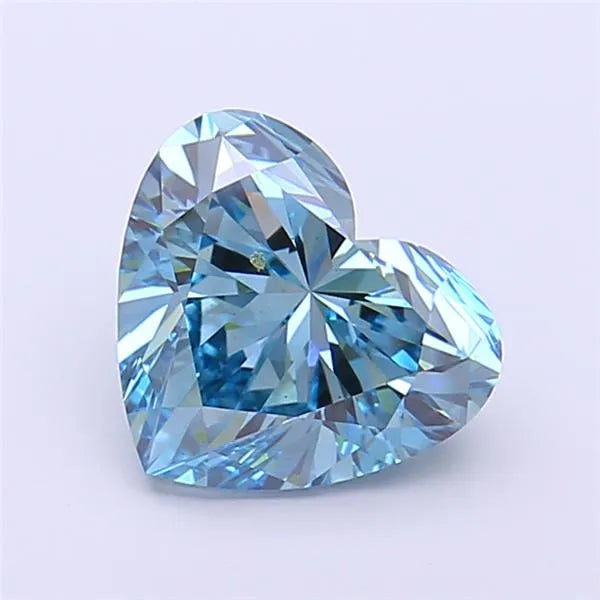 2.07ct Heart Lab Grown Diamond (Colour Fancy Vivid Blue, Clarity VS1, IGI Certified)