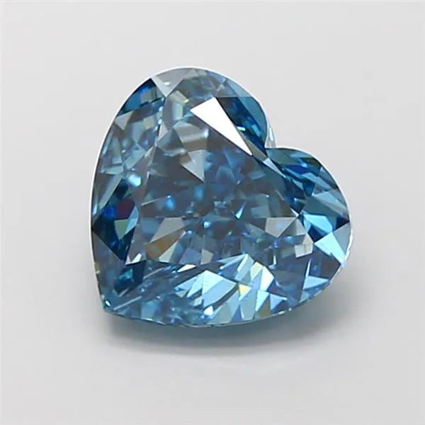 2.07ct Heart Lab Grown Diamond (Colour Fancy Vivid Blue, Clarity VS2, IGI Certified)