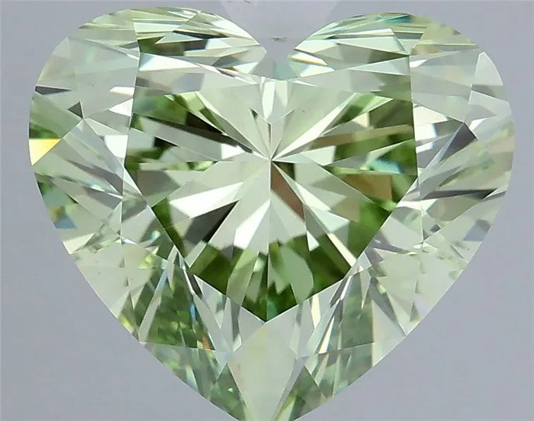 2.07ct Heart Lab Grown Diamond (Colour Fancy Vivid Green, Clarity VVS2, IGI Certified)
