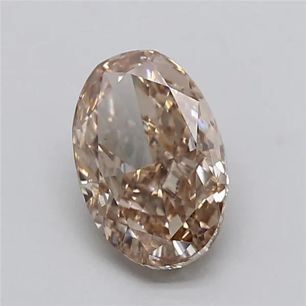 2.07ct Oval Lab Grown Diamond (Colour Fancy Light Brown, Clarity VS1, IGI Certified)