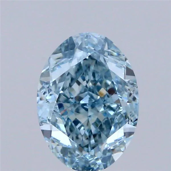 2.07ct Oval Lab Grown Diamond (Colour Fancy Vivid Blue, Clarity VS1, IGI Certified)