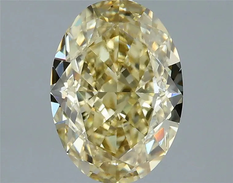 2.07ct Oval Lab Grown Diamond (Colour Fancy Yellow, Clarity VVS2, IGI Certified)