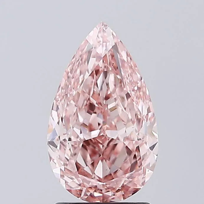 2.07ct Pear Lab Grown Diamond (Colour Fancy Intense Pink, Clarity VS1, IGI Certified)
