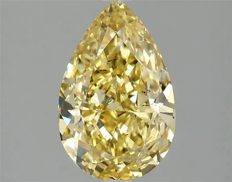 2.07ct Pear Lab Grown Diamond (Colour Fancy Vivid Yellow, Clarity SI1, IGI Certified)