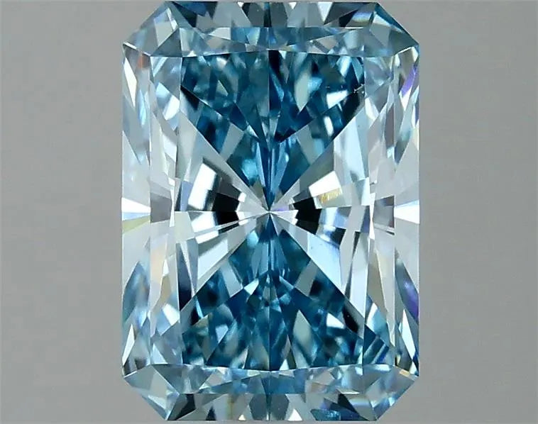 2.07ct Radiant Lab Grown Diamond (Colour Fancy Vivid Blue, Clarity SI1, IGI Certified)