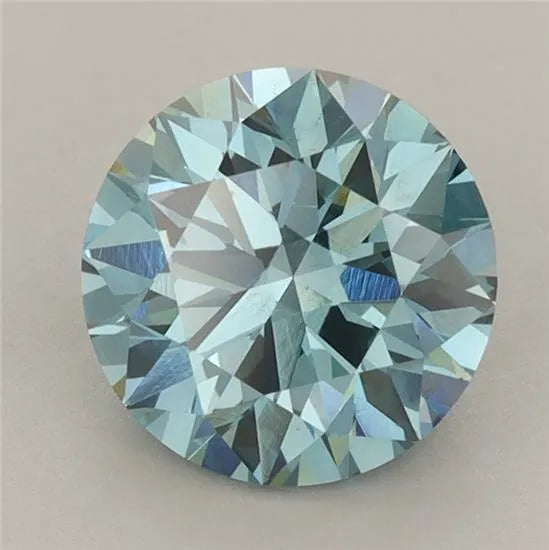 2.07ct Round Lab Grown Diamond (Colour Fancy Vivid Blue, Clarity VS1, Cut ID, IGI Certified)