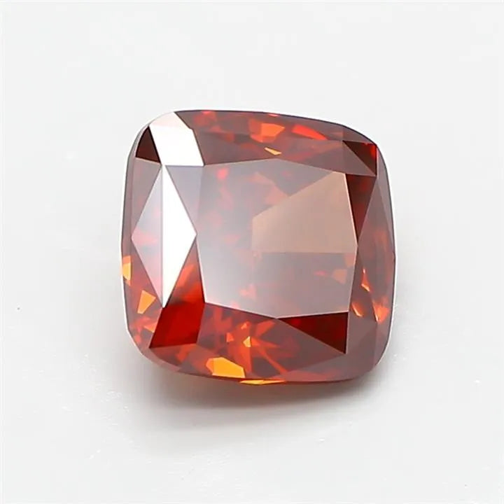 2.08ct Cushion modified Lab Grown Diamond (Colour Fancy Deep Orange, Clarity VS1, IGI Certified)