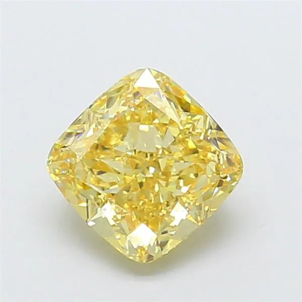 2.08ct Cushion modified Lab Grown Diamond (Colour Fancy Intense Yellow, Clarity VS1, IGI Certified)