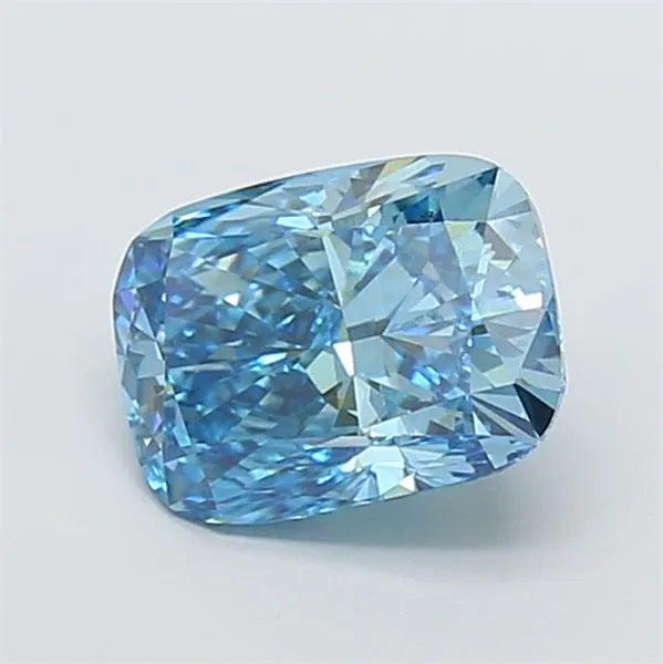 2.08ct Cushion modified Lab Grown Diamond (Colour Fancy Vivid Blue, Clarity VS1, IGI Certified)
