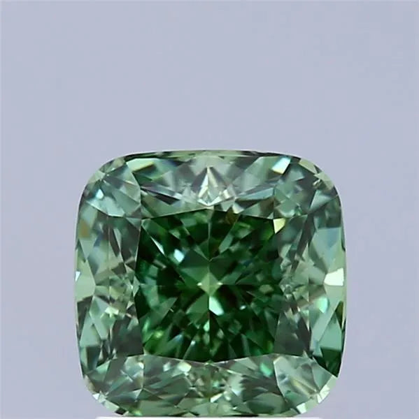 2.08ct Cushion modified Lab Grown Diamond (Colour Fancy Vivid Green, Clarity VS1, IGI Certified)