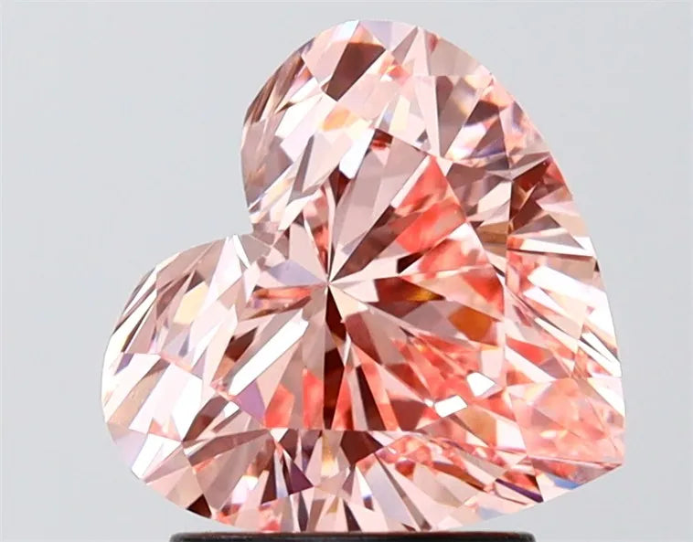 2.08ct Heart Lab Grown Diamond (Colour Fancy Vivid Pink, Clarity VVS2, IGI Certified)
