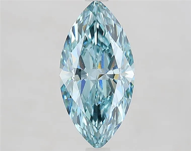 2.08ct Marquise Lab Grown Diamond (Colour Fancy Vivid Greenish Blue, Clarity VS1, IGI Certified)