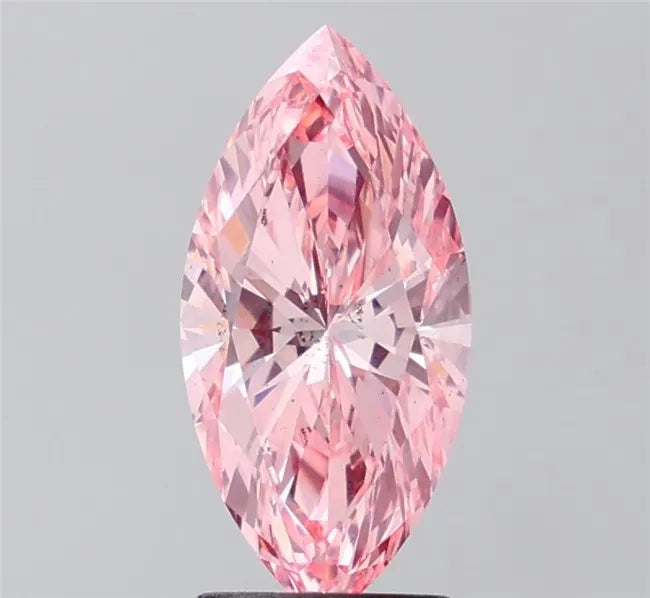 2.08ct Marquise Lab Grown Diamond (Colour Fancy Vivid Pink, Clarity SI1, Cut GD, IGI Certified)