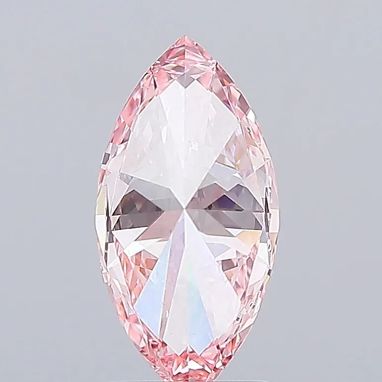 2.08ct Marquise Lab Grown Diamond (Colour Fancy Vivid Pink, Clarity VVS2, IGI Certified)
