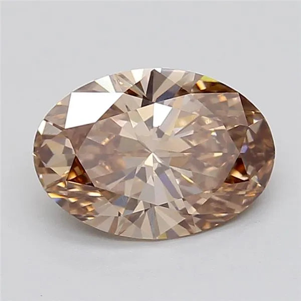 2.08ct Oval Lab Grown Diamond (Colour Fancy Brown, Clarity VVS2, IGI Certified)