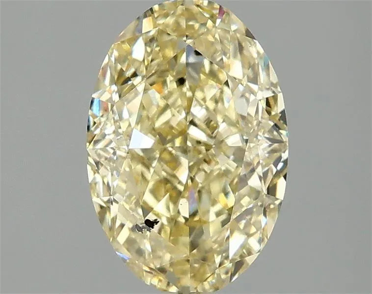 2.08ct Oval Lab Grown Diamond (Colour Fancy Intense Yellow, Clarity SI1, IGI Certified)