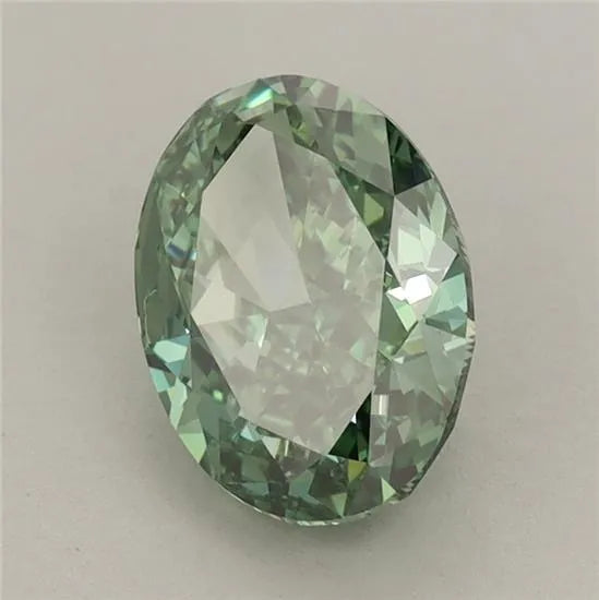 2.08ct Oval Lab Grown Diamond (Colour Fancy Vivid Green, Clarity VVS2, IGI Certified)