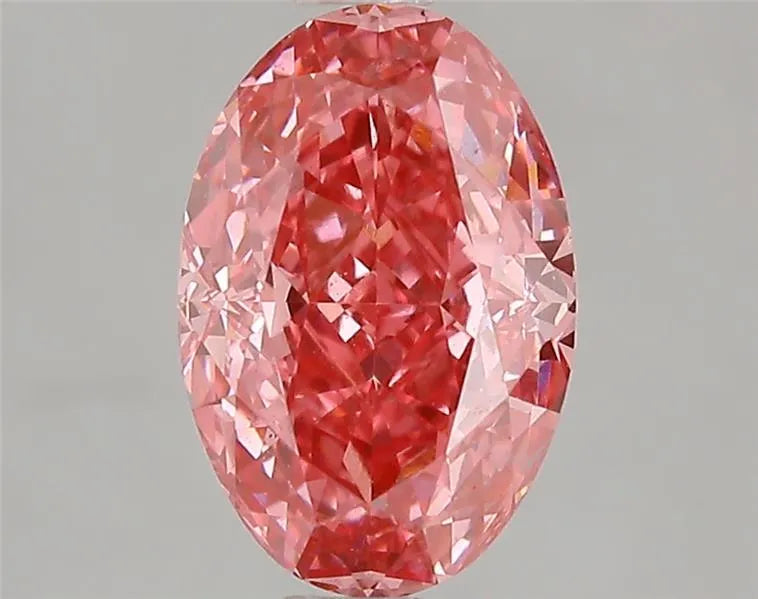 2.08ct Oval Lab Grown Diamond (Colour Fancy Vivid Pink, Clarity VS2, IGI Certified)