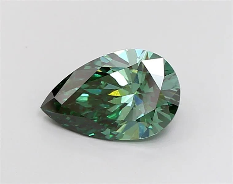 2.08ct Pear Lab Grown Diamond (Colour Fancy Vivid Green, Clarity VS1, IGI Certified)