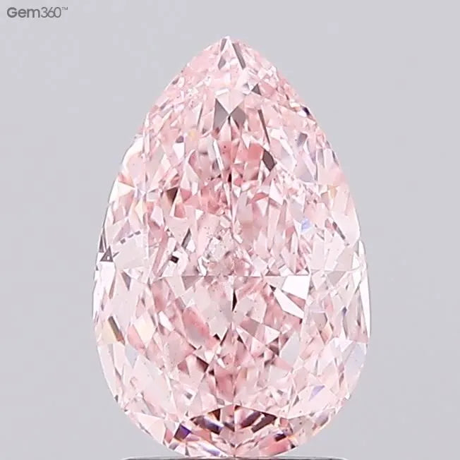 2.08ct Pear Lab Grown Diamond (Colour Fancy Vivid Pink, Clarity VS2, IGI Certified)