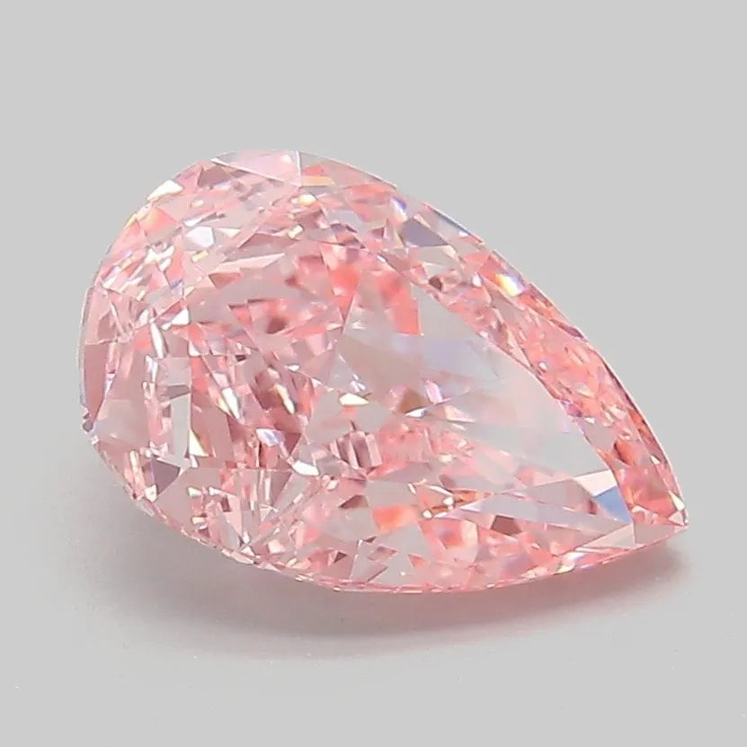 2.08ct Pear Lab Grown Diamond (Colour Fancy Vivid Pink, Clarity VVS2, IGI Certified)
