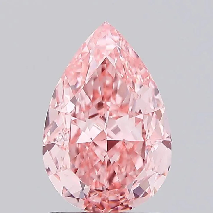 2.08ct Pear Lab Grown Diamond (Colour Fancy Vivid Pink, Clarity VVS2, IGI Certified)