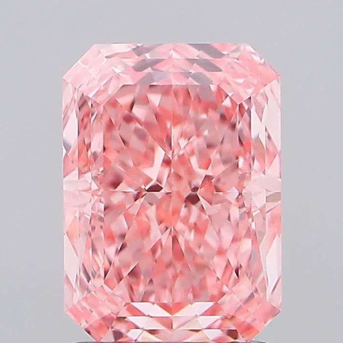 2.08ct Radiant Lab Grown Diamond (Colour Fancy Vivid Pink, Clarity VVS2, IGI Certified)