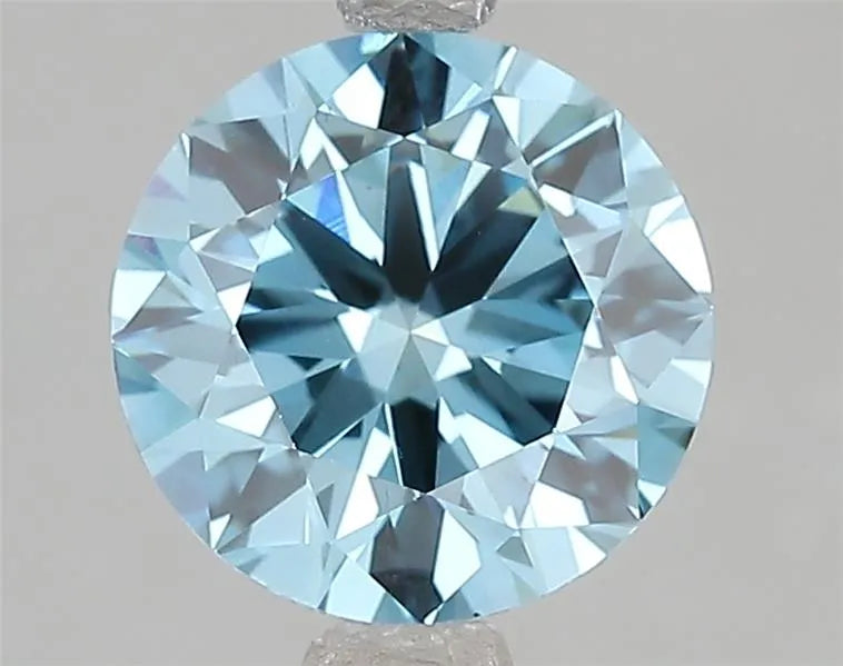 2.08ct Round Lab Grown Diamond (Colour Fancy Vivid Blue, Clarity VS1, Cut ID, IGI Certified)
