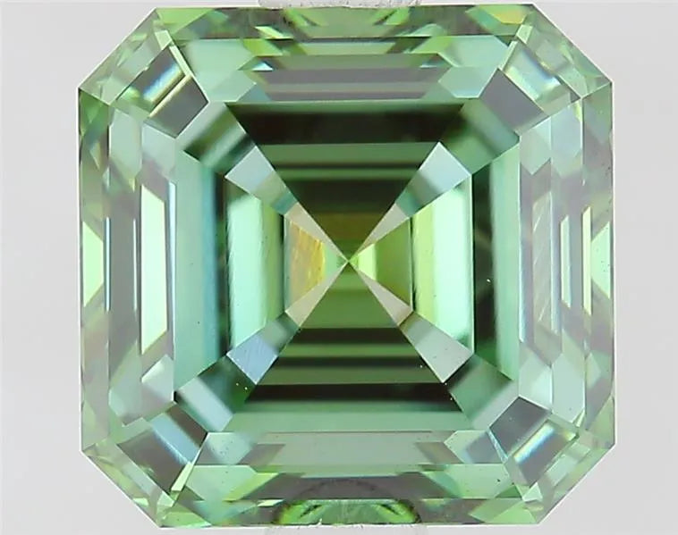 2.09ct Asscher Lab Grown Diamond (Colour Fancy Vivid Green, Clarity VVS2, IGI Certified)