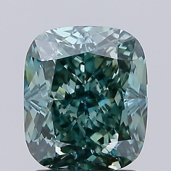 2.09ct Cushion modified Lab Grown Diamond (Colour Fancy Vivid Green, Clarity VS1, IGI Certified)