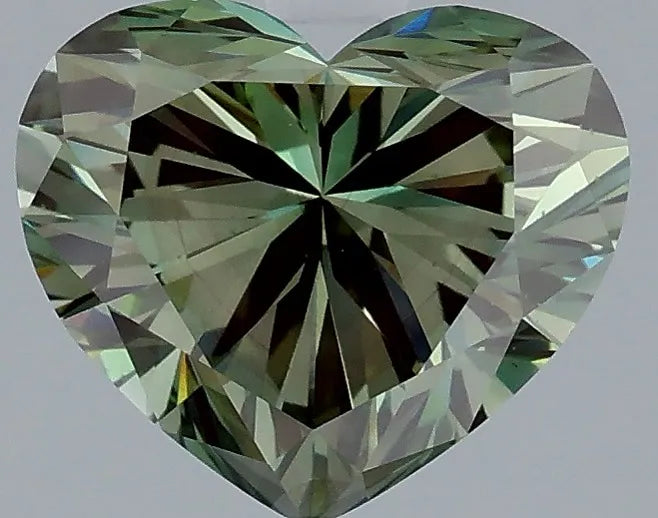 2.09ct Heart Lab Grown Diamond (Colour Fancy Intense Gray Green, Clarity VS2, IGI Certified)