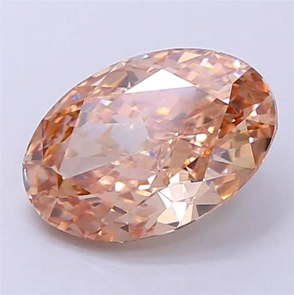 2.09ct Oval Lab Grown Diamond (Colour Fancy Brown, Clarity VVS2, IGI Certified)