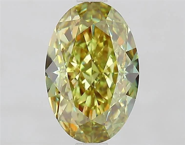 2.09ct Oval Lab Grown Diamond (Colour Fancy Vivid Green, Clarity VS1, IGI Certified)