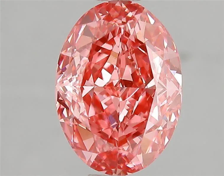 2.09ct Oval Lab Grown Diamond (Colour Fancy Vivid Pink, Clarity VS1, IGI Certified)