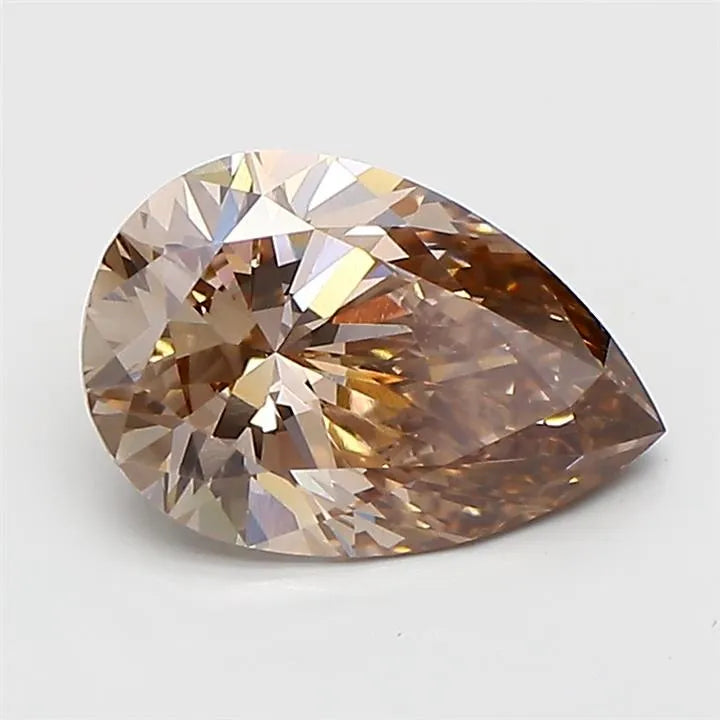 2.09ct Pear Lab Grown Diamond (Colour Fancy Brown, Clarity VVS2, IGI Certified)