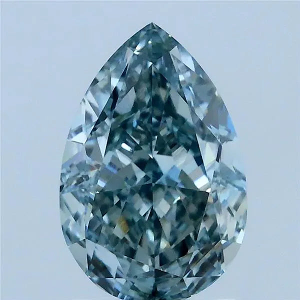2.09ct Pear Lab Grown Diamond (Colour Fancy Intense Blueish Green, Clarity VVS2, IGI Certified)