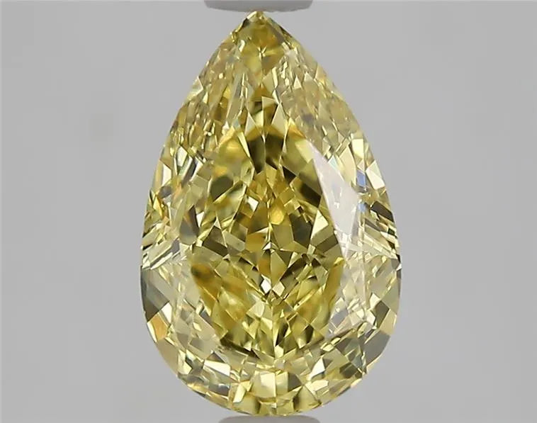2.09ct Pear Lab Grown Diamond (Colour Fancy Intense Yellow, Clarity VS1, IGI Certified)