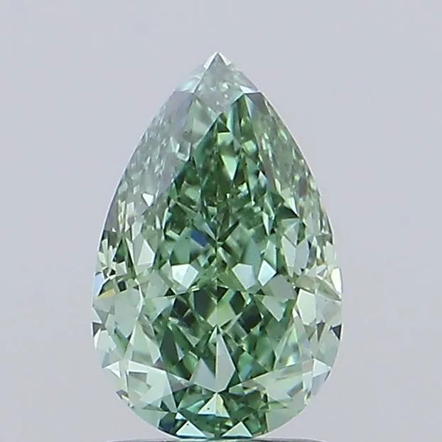 2.09ct Pear Lab Grown Diamond (Colour Fancy Vivid Green, Clarity VS1, IGI Certified)