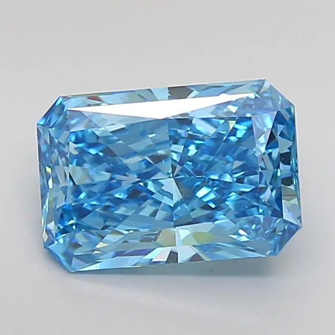 2.09ct Radiant Lab Grown Diamond (Colour Fancy Vivid Blue, Clarity SI1, IGI Certified)