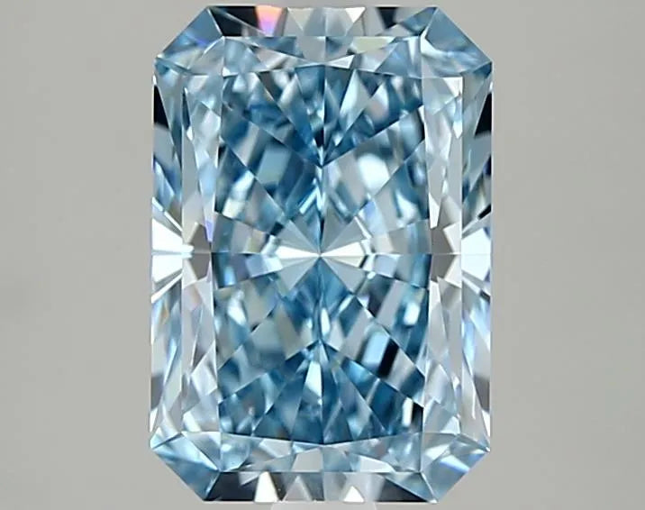 2.09ct Radiant Lab Grown Diamond (Colour Fancy Vivid Blue, Clarity VVS1, IGI Certified)