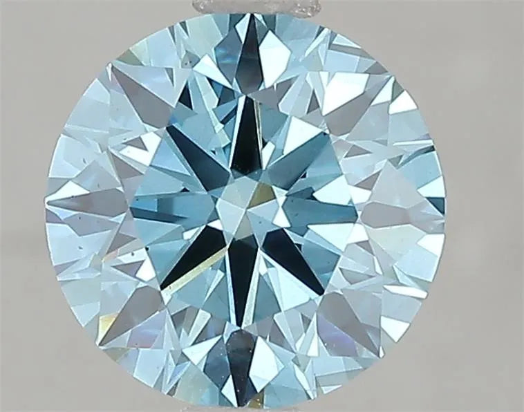 2.09ct Round Lab Grown Diamond (Colour Fancy Vivid Blue, Clarity VS2, Cut ID, IGI Certified)