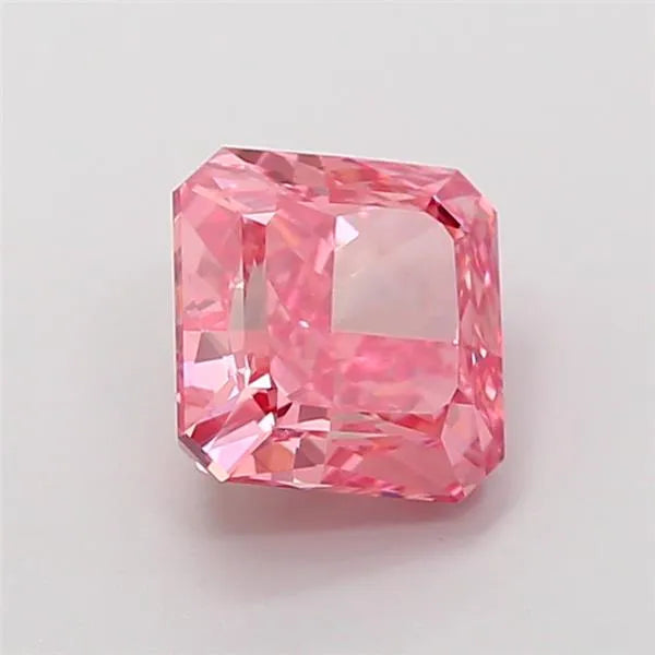 2.09ct Square radiant Lab Grown Diamond (Colour Fancy Vivid Pink, Clarity VVS2, IGI Certified)