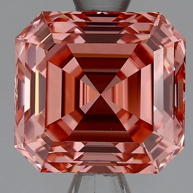 2.10ct Asscher Lab Grown Diamond (Colour Fancy Intense Pink, Clarity VS1, Cut EX, IGI Certified)