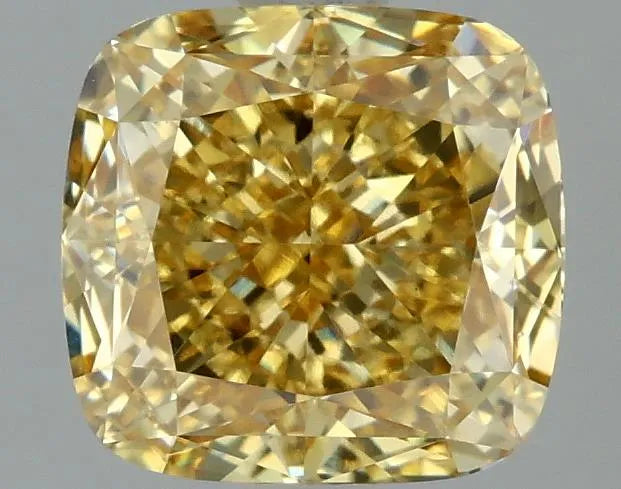 2.10ct Cushion modified Lab Grown Diamond (Colour Fancy Intense Yellow, Clarity VS1, IGI Certified)