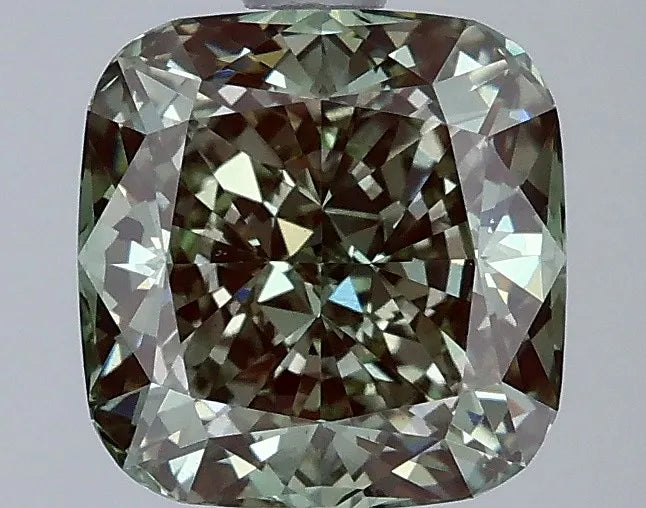 2.10ct Cushion modified Lab Grown Diamond (Colour Fancy Vivid Green, Clarity VS2, IGI Certified)