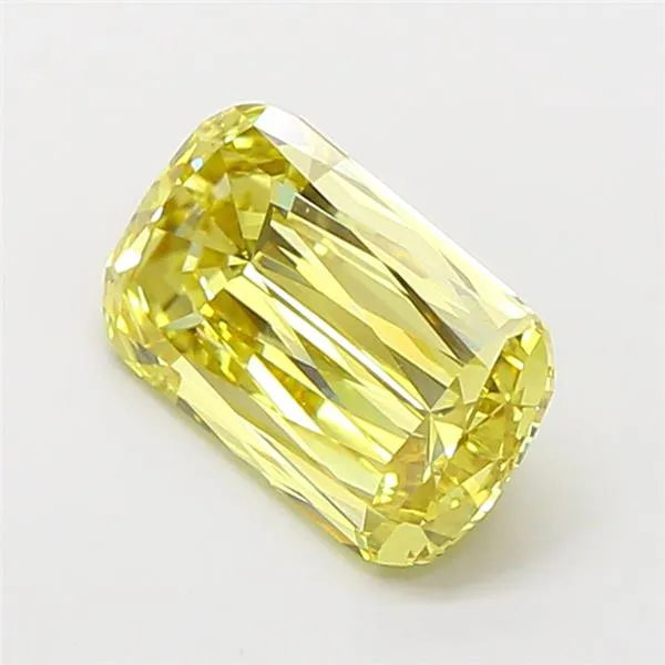 2.10ct Cushion modified Lab Grown Diamond (Colour Fancy Yellow, Clarity VVS2, IGI Certified)