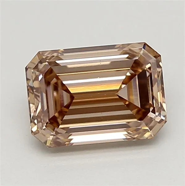 2.10ct Emerald Lab Grown Diamond (Colour Fancy Brown, Clarity VVS2, IGI Certified)