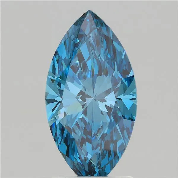 2.10ct Marquise Lab Grown Diamond (Colour Fancy Vivid Blue, Clarity VS1, IGI Certified)